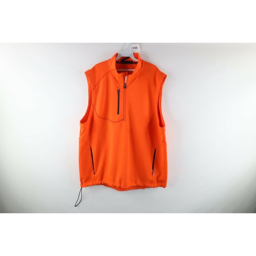 Zero Restriction Tour Series Mens 2XL Stretch Half Zip Pullover Golf Vest Orange